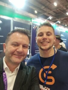 Meeting friends in person!